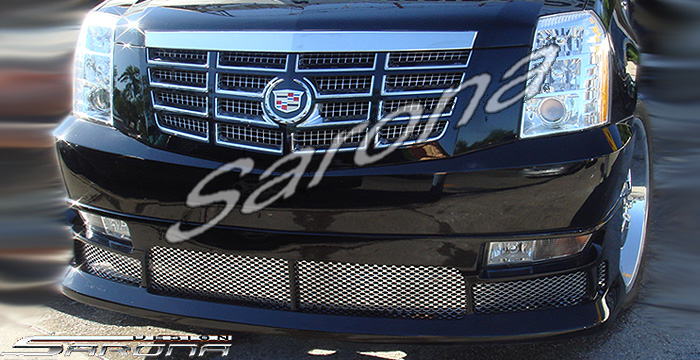 Custom Cadillac Escalade Front Bumper Add-on  SUV/SAV/Crossover Front Add-on Lip (2007 - 2014) - $490.00 (Part #CD-004-FA)